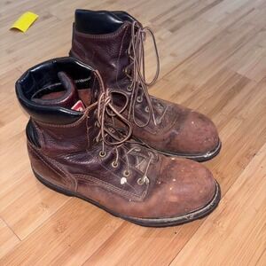 Vintage red wing brown work boots